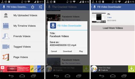 Tap the Download icon on the right side of the app you want. . Download facebook video android